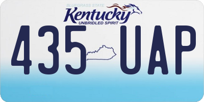 KY license plate 435UAP