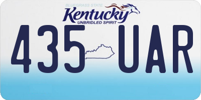 KY license plate 435UAR