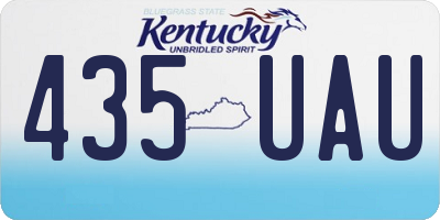 KY license plate 435UAU
