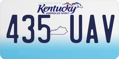 KY license plate 435UAV