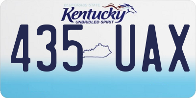 KY license plate 435UAX