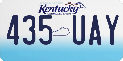 KY license plate 435UAY