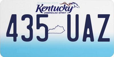KY license plate 435UAZ