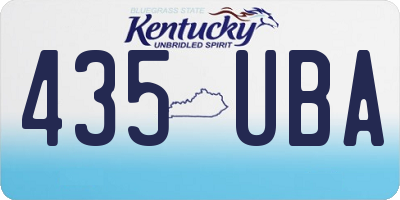 KY license plate 435UBA