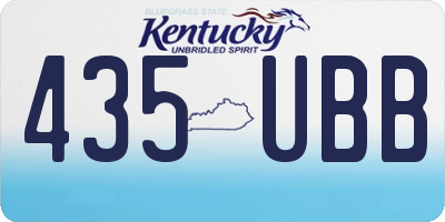 KY license plate 435UBB