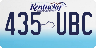 KY license plate 435UBC