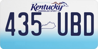 KY license plate 435UBD