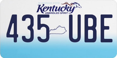 KY license plate 435UBE