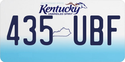KY license plate 435UBF