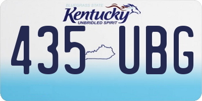 KY license plate 435UBG