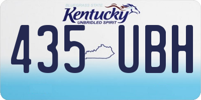 KY license plate 435UBH