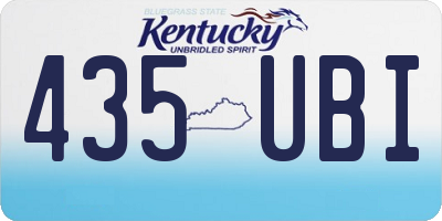 KY license plate 435UBI