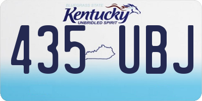 KY license plate 435UBJ