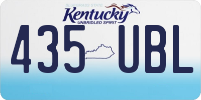 KY license plate 435UBL