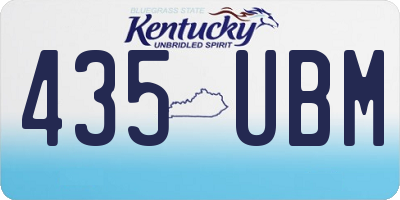 KY license plate 435UBM