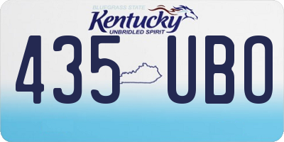 KY license plate 435UBO