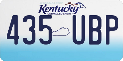 KY license plate 435UBP
