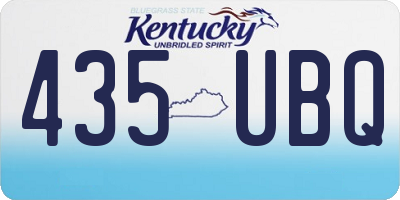 KY license plate 435UBQ