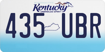 KY license plate 435UBR
