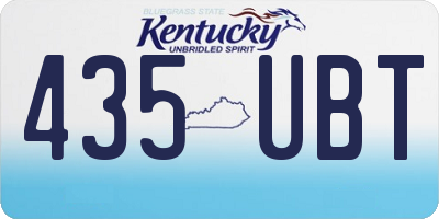 KY license plate 435UBT