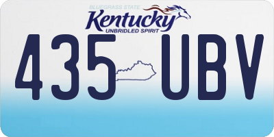KY license plate 435UBV