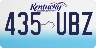 KY license plate 435UBZ