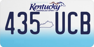 KY license plate 435UCB