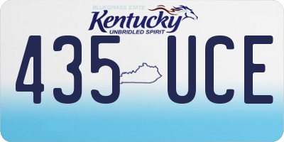 KY license plate 435UCE