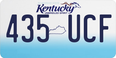 KY license plate 435UCF