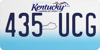 KY license plate 435UCG