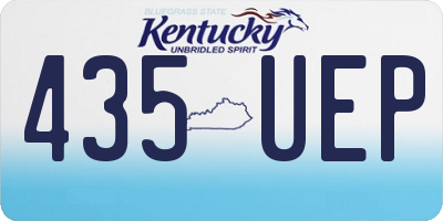 KY license plate 435UEP