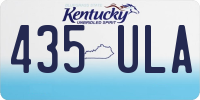 KY license plate 435ULA