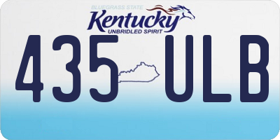 KY license plate 435ULB