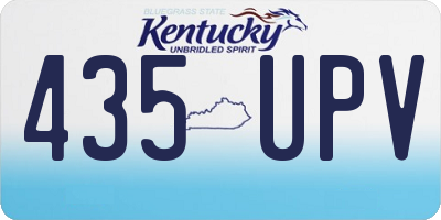 KY license plate 435UPV
