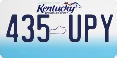 KY license plate 435UPY