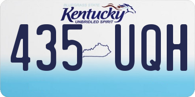 KY license plate 435UQH