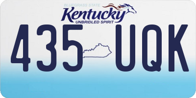 KY license plate 435UQK