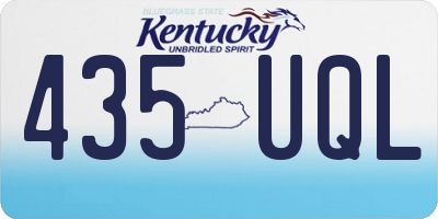 KY license plate 435UQL