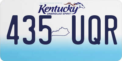 KY license plate 435UQR