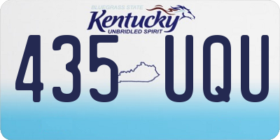 KY license plate 435UQU