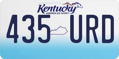 KY license plate 435URD