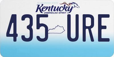 KY license plate 435URE