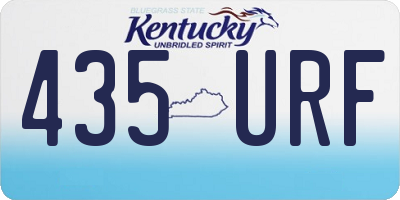 KY license plate 435URF