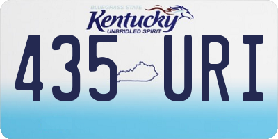 KY license plate 435URI