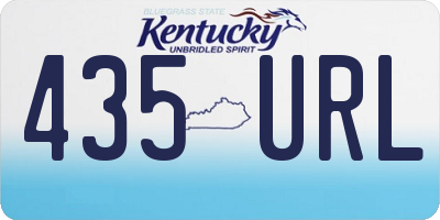 KY license plate 435URL