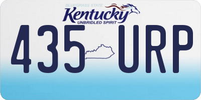 KY license plate 435URP