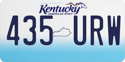 KY license plate 435URW