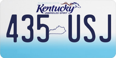 KY license plate 435USJ