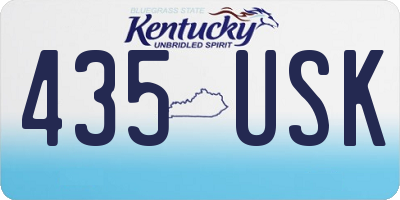 KY license plate 435USK