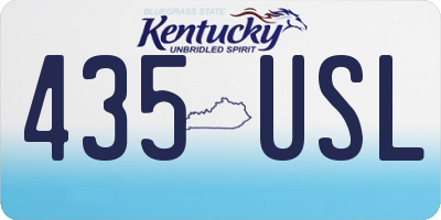 KY license plate 435USL